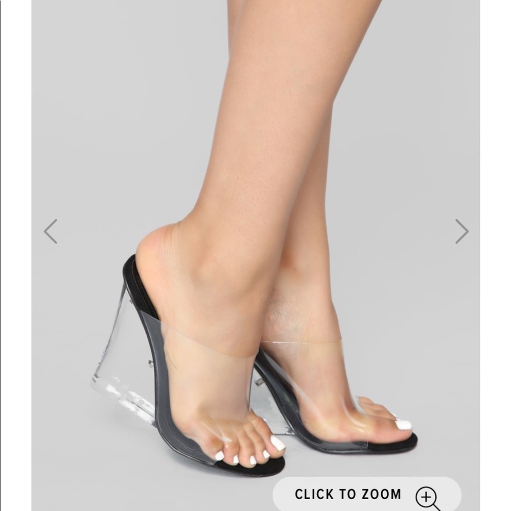 Glass heeled wedges